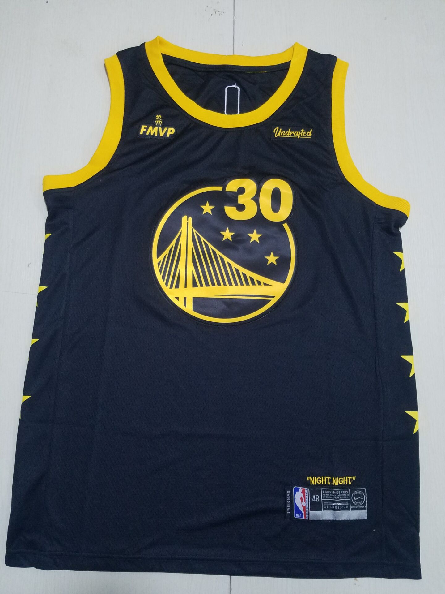 Men Golden State Warriors 30 Curry Black MVP Nike 2022 NBA Jersey